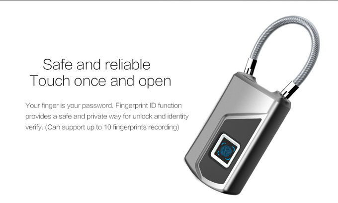 Zinc Alloy Fingerprint Cabinet Locks Security Luggage Padlocks