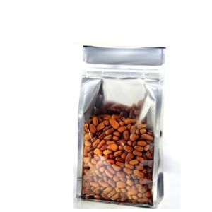 China 100% Food Grade Transparent Clear Window OPP BOPP Plastic Square Block Flat Bottom Pouch Bag with Zipper on sale