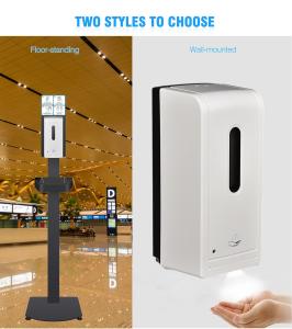 China 1000ML Stand washless automatic hands free soap gel alcohol auto hand sanitizer dispenser factory