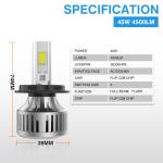 4500LM Motorcycle Lighting System For Papa Moto Die Cast Aluminum Parts