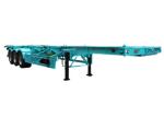1600mm Skeleton Container Semi Trailer Fuwa 20 Ft Container Chassis