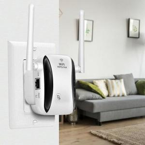 China 300M Small Steamed Repeater Signal Amplifier Wifi Repeater Router Dual Antenna factory