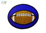 Polyester Fabric Rugby Embroidered Sports Patches With Embroidered Edge