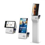 Floor Stand Self Ordering Kiosk Android 21.5 Inch Fast Food Touch Screen Printer