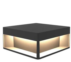 China Outdoor Square Solar Lamp Post Lantern IP65 Die Cast Aluminum Solar Post Cap Lighting factory