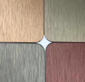 China Four Feet NO.4 Finished SS Decorative Plate 0.65mm Thickness factory