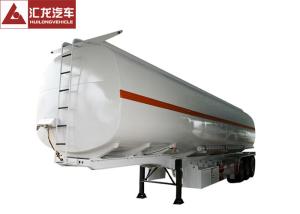 China Heavy Duty Fuel Tank Trailer Carbon Steel Body Top Ladder With Hand Rail factory