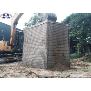China Galvanized Steel HESCO Defensive Barrier / Mesh Galvanized Gabion Box on sale