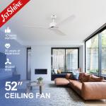 White 3 ABS Blades Ceiling Fan With Smart Remote Control