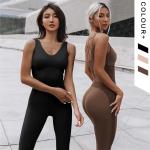 240gsm Yoga Sports Bra Legging Set TUV V Neck Jumpsuit Breathable
