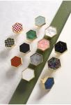 Zinc Alloy Hexagon Knobs Flower Home Decoration Handles And Furniture Fitting