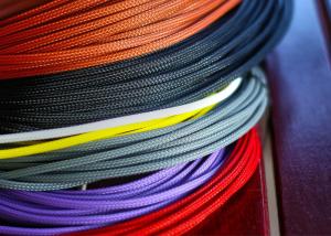 China Flame Retardant PET Expandable Braided Sleeving High Density Sheathing factory