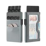 Custom Logo Business Slim Wallet Credit Card Holder Rfid Blocking Aluminum Pop