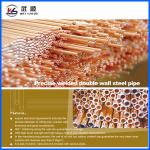 Steel Copper Coated Tube , Welded Bundy Pipe 6.35mm X 0.65 mm