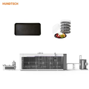 China Four Pillar Hydraulic Full Servo Tray Forming Machine Vacuum Thermoformer factory