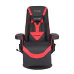 Ergonomic PU Leather Reclining Single Gaming Sofa Chair with Footrest and Cup