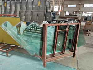 China Profiled 8mm Custom Cut Glass Panes For Shop Logo factory