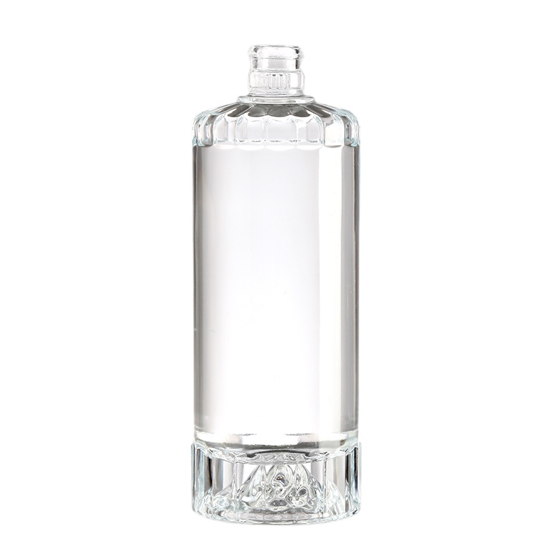 Customized Logo Acceptable Empty Clear Glass Liquor Bottle With Cork for Whisky