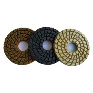 China Wet Machining 4 inch 3 Step Diamond Polishing Pads For Concrete factory