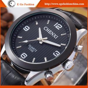 China 059B Genuine Leather Watch Sport Watch Quartz Analog Watches for Boy Girls Cheap Watches factory
