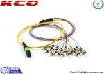 100Gb MPO Optical Fiber Patch Cable Single Mode 1.5m 12 FC UPC With Fanout Kits