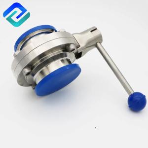 China Handle 304 SS Butterfly Valve DN10 3A Sanitary Welded DS Dn10 Rjt factory