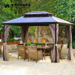 Outdoor Aluminous Louvered Pergola With Adjustable Louvres Outdoor Hardtop
