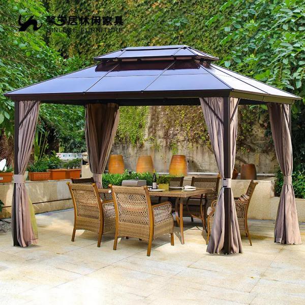 Outdoor Aluminous Louvered Pergola With Adjustable Louvres Outdoor Hardtop