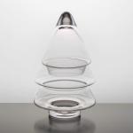 Handmade Clear Glass Christmas Tree Storage Jar 29 Oz 825ml For Candy
