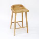 Rubber Wood Frame Antique Solid Wooden Bar Chair Stools for Bar Table in Mail