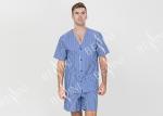 Comfy Mens Shorts Sleepwear V Neck , Anti Shrink Summer Mens T Shirt Pyjamas