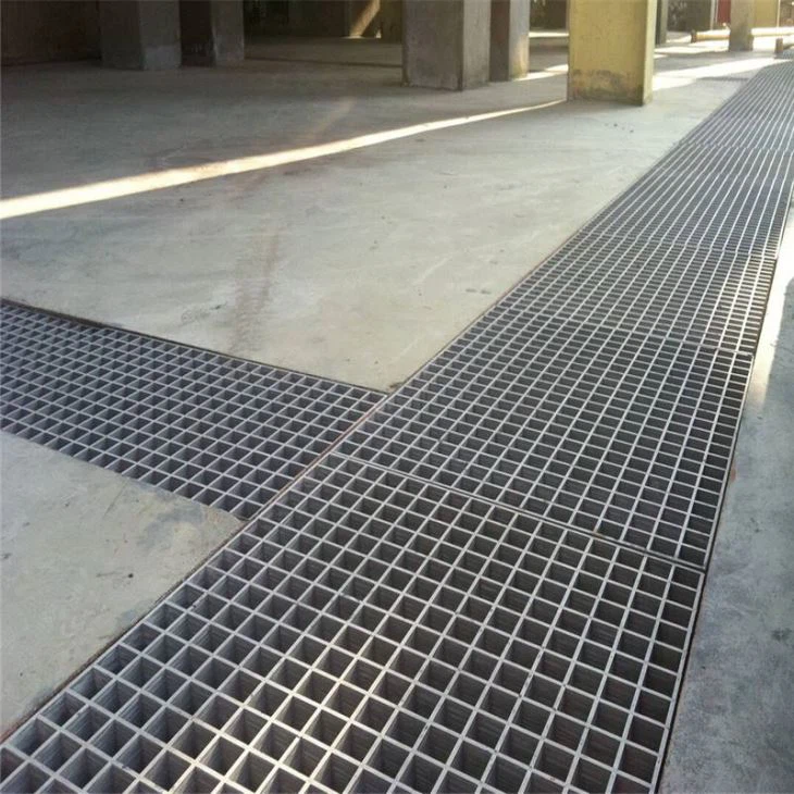 China Galvanized Steel Grating Drain Cover with Customizable Sizes Slip-Resistant Surface and Open Design factory