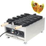 Electric Japanese Snack Machine for 5pcs Taiyaki Fish Waffle Maker and Ice Cream