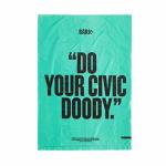 Matte Texture Biodegradable Dog Poop Bags Unscented Printed For Walking The Dog