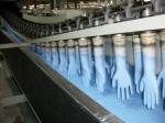 Whole sales disposable blue nitrile gloves powder free latex free for gardening