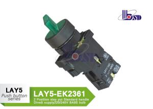 China Electronic Green 2 Position Push Button Switch 50hz Lamp Beads LAY5（XB2）-EK2361 factory