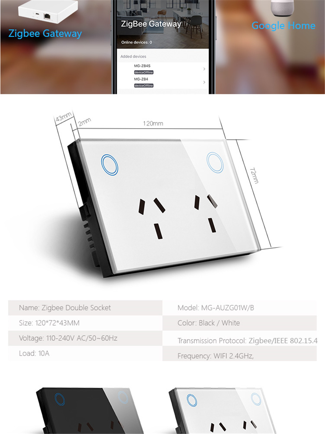 Australia Zigbee Power Point Wall Socket