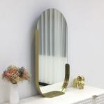 Modern Bath Mirror Gold Stainless Steel Home Decor Mirror For Hotel Club Home