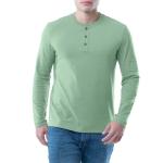 Source Manufacturers Men′s Long Sleeve Soft Wash Button Cotton T-Shirt