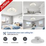 6 Speed Choice ABS Hidden Blades Dimmable LED Ceiling Fan with Easy Remove