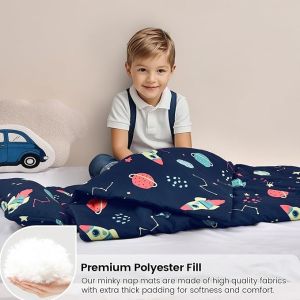 Rectangular Preschool Sleeping Mats Foldable With Removable Pillow