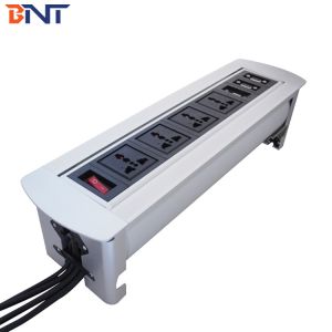 Boente with four universal power used in conference room table AV solution