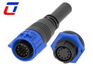 China 9 Pin Male 12 Volt Waterproof Wire Connectors M19 Female Bulkhead Connector factory