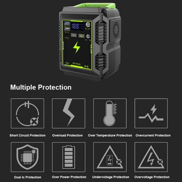 60W 20000Mah Outdoor Portable Charger Station Micro USB 80W PD