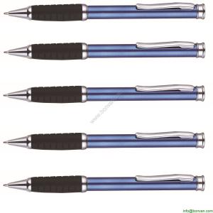 China wholesale twist metal ballpoint pen with rubber grip for gift promotion factory