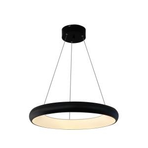 China Modern Round Acrylic White Black Led Lighting for Hotel Engineering Bright Hanging Ceiling Lights factory