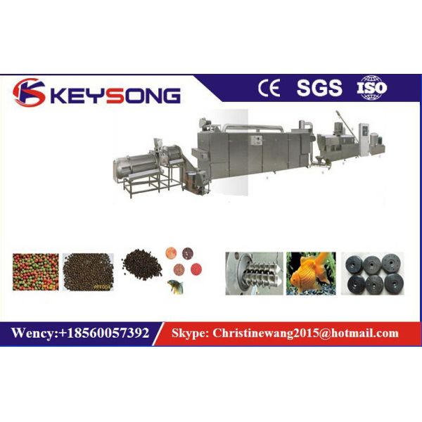 China Custom Floating Fish Feed Pellet Making Machine , Fish Meal Processing Equipment factory