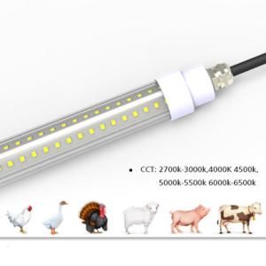 China Farm Chicken LED Tube Lighting IP65 Waterproof LED Grow Light Milky Cover factory