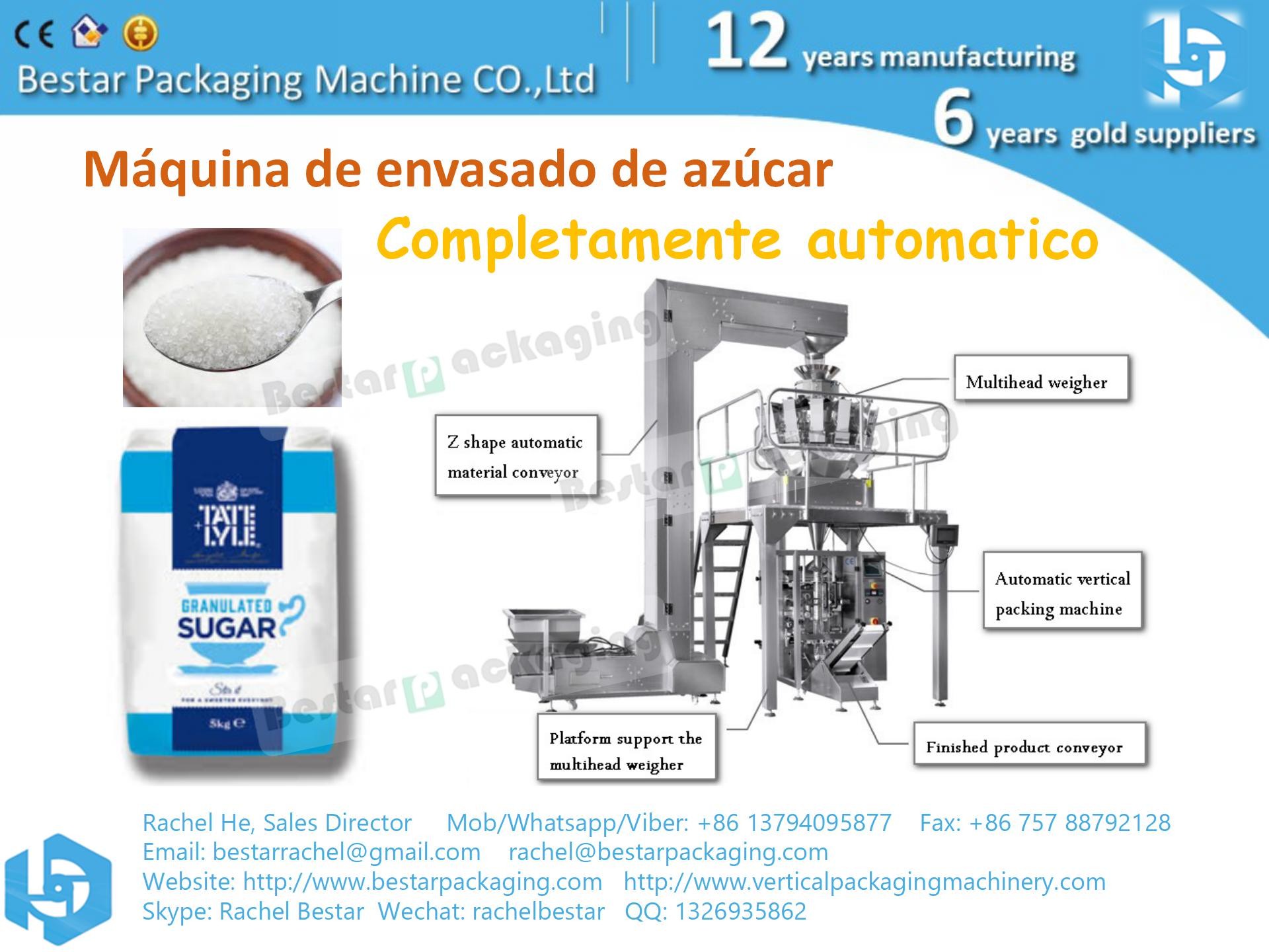Granulated white sugar 1000g PE pouch automatic weighing and packaging machine