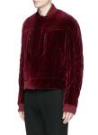 Mens Ruche Sleeve Winter Cotton Velvet Jacket